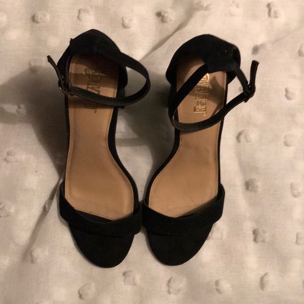 Basic Black Thick Heels